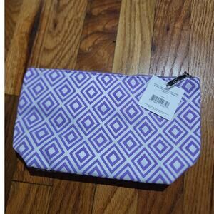 NWT! Julep Lilac Soft Geoprint Makeup Bag / Beauty Storage Pouch